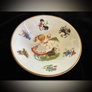 ARKLOW REPUBLIC OF IRELAND 1950 NURSEY RHYME CEREAL BOWL LITTLE BO PEEP